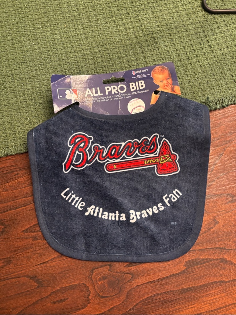 Wincraft Navy Atlanta Braves 'Little Fan' Baby Bib